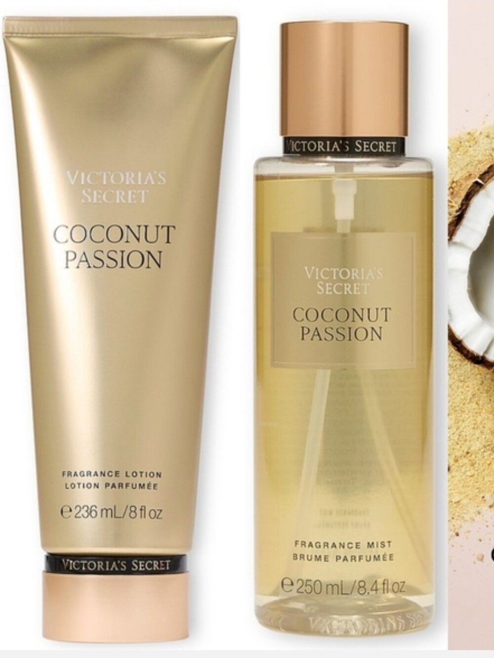 Victoria's Secret Coconut Passion Fragrance Body Lotion & Body Mist Set NEW